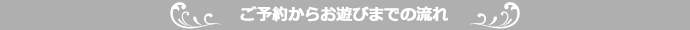 ご予約からお遊びまでの流れ